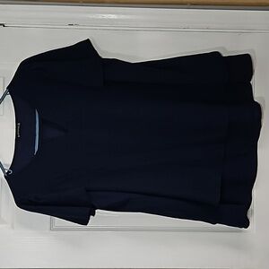 BLOOMCHIC INDIGO FLUTTER SLEEVE LAYERED BLOUSE L